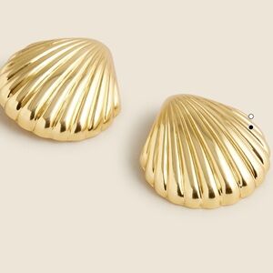 J. Crew Metallic Shell Earrings